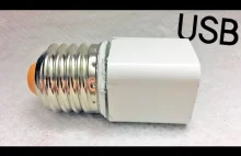 Ładowarka USB z żarówki energooszczędnej.