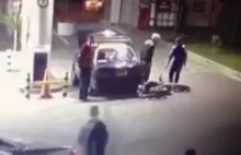 Bohaterski kierowca atakuje złodziei własną ciężarówką <VIDEO>