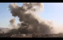 Wideo z bombardowania miasta Darayya przez lotnictwo SAA