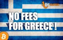 Grecja na kolanach. Bitcurex przychodzi z pomocą. "No fees for Greece"