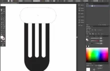 kitchen fork - adobe illustrator tutorial. Easy way to draw a fork.