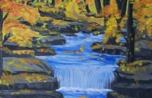 Forest stream in autumn by Elizabeth Janus | ArtWanted.com