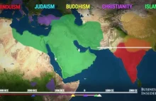 5000 lat ekspansji religii na świecie w 2 minuty
