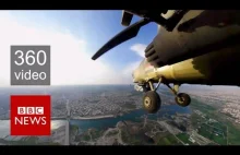 Patrol irackiego Mi-28 nad miastem Mosul. (video 360°)