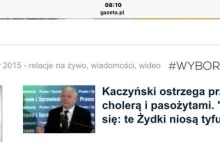 Obrzydliwa manipulacja „Gazety Wyborczej” Zdjęcie Kaczyńskiego, cytat nie jego