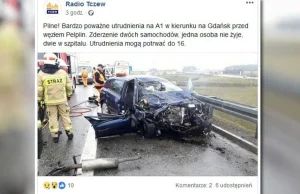 Spowodował śmiertelny wypadek na A1, będąc pod wpływem alkoholu. Odpowie...