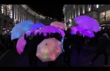 London Lumiere 2018. Lights installation 2 - Umbrellas.