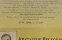 Krzysztof Bęgowski alias Anna Grodzka na ulotce SLD lata temu