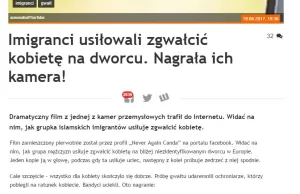 "Islamscy imigranci gwałcą", czyli fake-news na portalu Fronda i w TVP