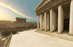 Wizualizacja 360° ukazująca centrum antycznego Rzymu