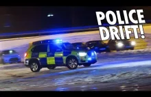 Reakcja brytyjskiej policji na drift na śniegu [od 8 minuty]