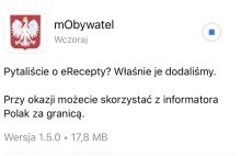 W mObywatelu na iOS pojawiła się E-Recepta i Polak za granicą