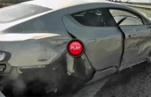 Wypadek Astona Martina Rapide widziany od wewnątrz