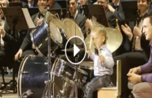 Three Year Old Drummer Leads Orchestra