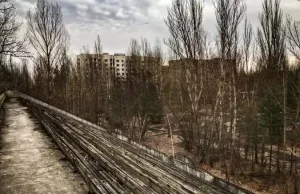 Stadion w Czarnobylu w strefie zamkniętej.