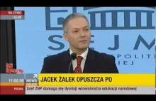 Jacek Żalek Opuszcza PO (12.09.2013