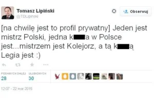 Poznański radny PO obraża Legię na Twitterze. A podobno zgoda buduje
