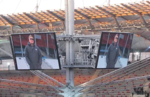 Kim Dzong Il na otwarciu Stadionu Narodowego w Warszawie