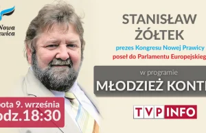 Centrala TVP Info blokuje występ Stanisława Żółtka w „Młodzież Kontra”