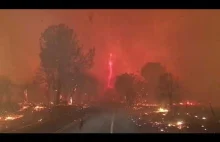 Apokaliptyczne sceny ogniste tornado w Kalifornii