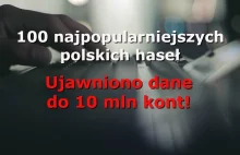 100 najpopularniejszych polskich haseł. To pierwszy w historii tak duży wyciek