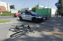 Wrocław: Radiowóz potrącił rowerzystę na ścieżce przy Borowskiej