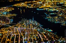 Nocny Nowy Jork z lotu ptaka