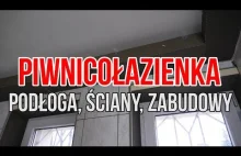 Piwnicołazienka #1 - nowa podłoga, ściany, zabudowy z płyt budowlanych