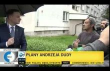 Andrzej Duda - pierwsza rozmowa z wyborca na temat syndyka