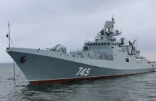 Rosyjska fregata rakietowa płynie to Syrii