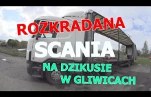 Rozkradana SCANIA w Gliwicach na dzikim...