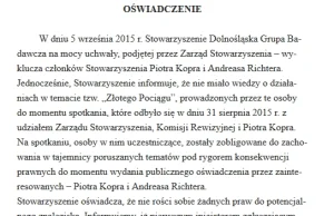 Twierdzą, że znaleźli „złoty pociąg”. Stowarzyszenie poszukiwaczy skarbów...