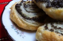 Makowe ślimaki z ciasta francuskiego (francuskie ślimaki z makiem