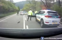 Wideo z pościgu słowackiej policji za Polakiem uciekającym z miejsca wypadku
