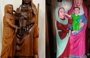 Renowacja XV-wiecznych posągów: Maryja w różowych szatach