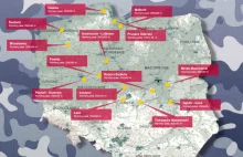 Największe lotniska wojskowe w Polsce - infografika