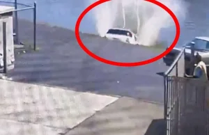Watch Woman Drive Out Of Car Wash Directly Into River