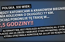 Esencja III RP: Pociąg między Katowicami a Krakowem (77 km) jedzie 2,5...