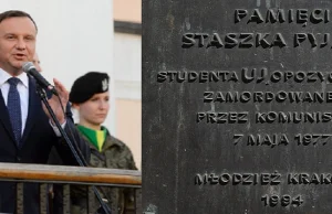 Wieniec od prezydenta Andrzeja Dudy po tablicą upamiętniającą Stanisława...