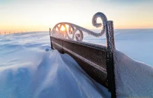 Zdjęcia zimowego poranka wykonane za kołem podbiegunowym w Norilsku.