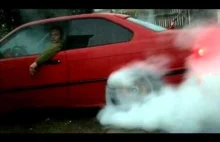 Palił gumę w BMW...