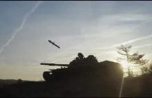 Jednostka z Gliwic: Trafienie pociskiem przeciwpancernym Spike w czołg z 3 km