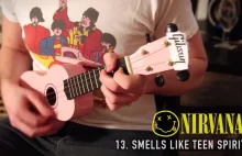 100 rockowych i metalowych riffów zagranych na ukulele