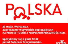 23 maja w Warszawie ma się odbyć protest osób niepełnosprawnych.