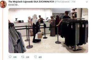 Burza wokół wpisu Cejrowskiego ze zdjęciem muzułmanek w krakowskiej Zarze
