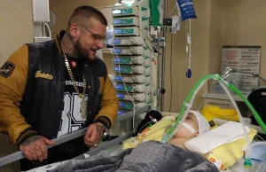 Raper Popek odwiedził w szpitalu potrąconego w Malborku chłopca
