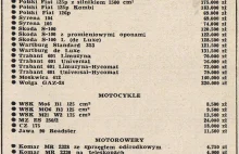 Ceny samochodów i motocykli w Polsce - rok 1973