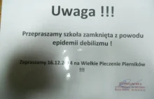 Trzy szkoły w Lęborku zamknięte z powodu "epidemii debilizmu"