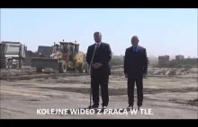 Prezydent Komorowski na "budowie" obwodnicy Inowrocławia