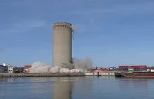 Wyburzali 53-metrowy silos. Popełnili błąd, budynek runął na bibliotekę